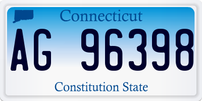 CT license plate AG96398