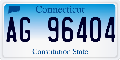 CT license plate AG96404