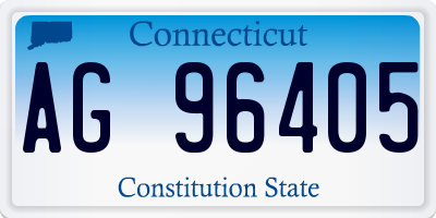 CT license plate AG96405