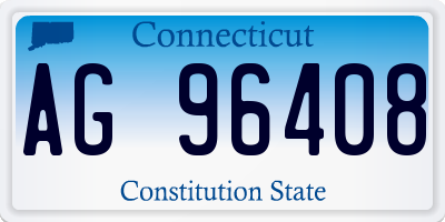 CT license plate AG96408