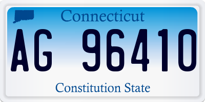 CT license plate AG96410