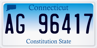 CT license plate AG96417