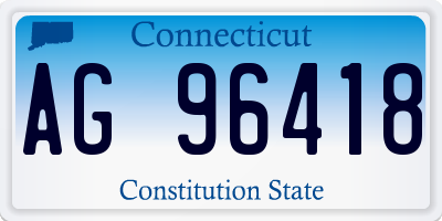 CT license plate AG96418