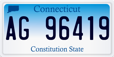 CT license plate AG96419