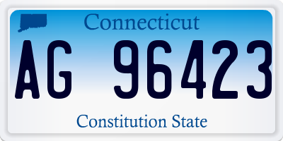 CT license plate AG96423