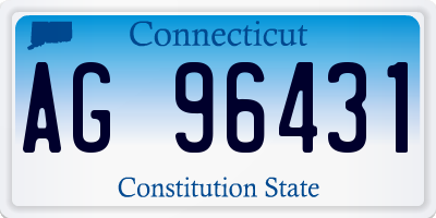 CT license plate AG96431