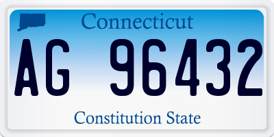 CT license plate AG96432