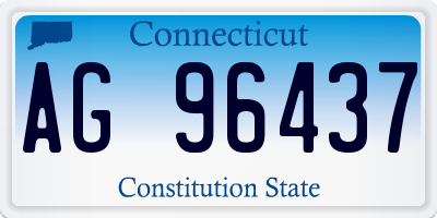 CT license plate AG96437