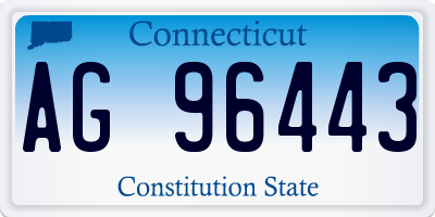 CT license plate AG96443