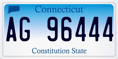 CT license plate AG96444