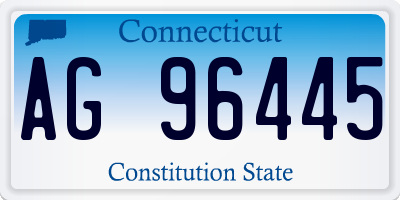 CT license plate AG96445