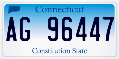 CT license plate AG96447
