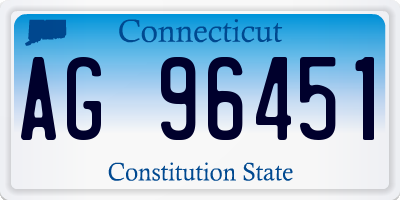 CT license plate AG96451