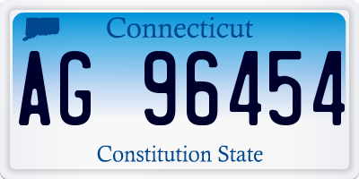 CT license plate AG96454