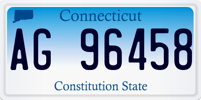CT license plate AG96458