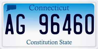 CT license plate AG96460