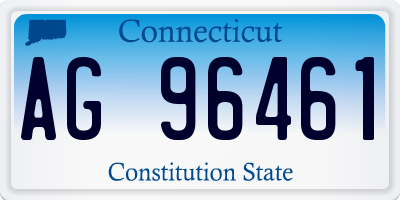CT license plate AG96461