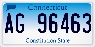 CT license plate AG96463