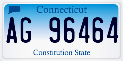CT license plate AG96464