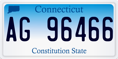 CT license plate AG96466