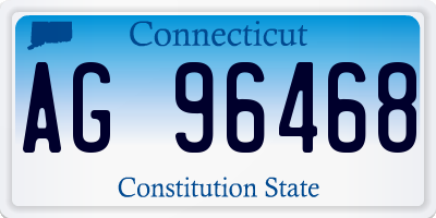CT license plate AG96468