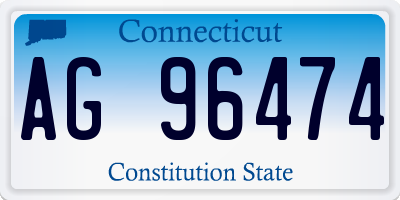 CT license plate AG96474