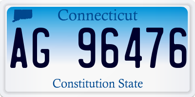 CT license plate AG96476