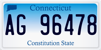 CT license plate AG96478
