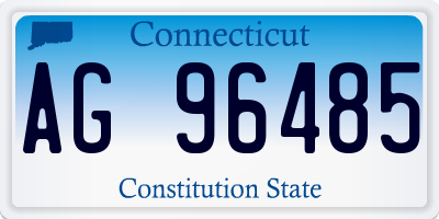 CT license plate AG96485