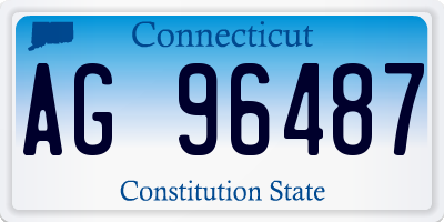 CT license plate AG96487