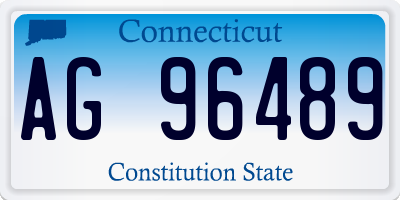 CT license plate AG96489
