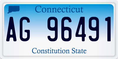 CT license plate AG96491