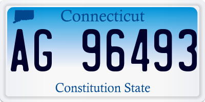CT license plate AG96493