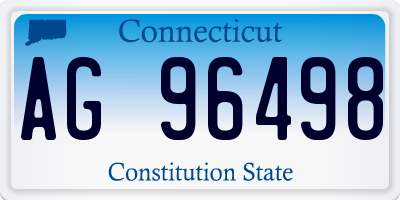 CT license plate AG96498