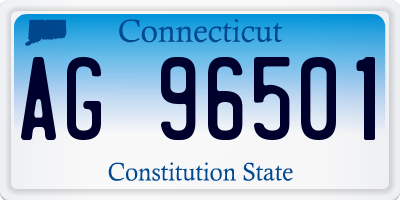 CT license plate AG96501
