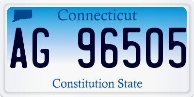 CT license plate AG96505