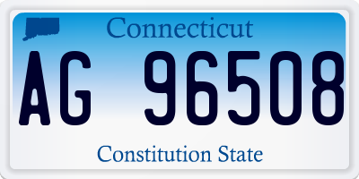 CT license plate AG96508