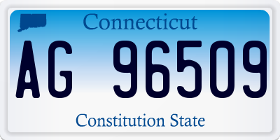 CT license plate AG96509
