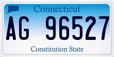CT license plate AG96527