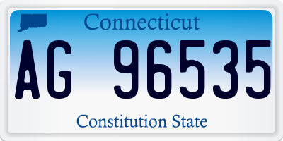 CT license plate AG96535