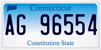 CT license plate AG96554