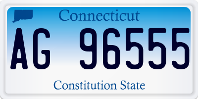 CT license plate AG96555