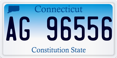 CT license plate AG96556