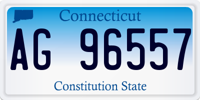CT license plate AG96557