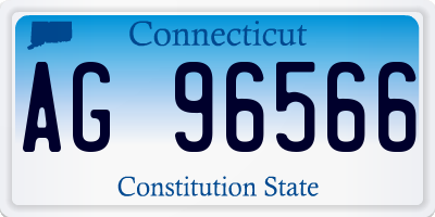 CT license plate AG96566
