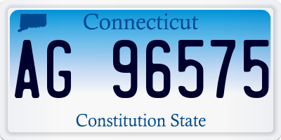 CT license plate AG96575