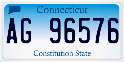 CT license plate AG96576