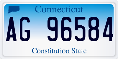CT license plate AG96584