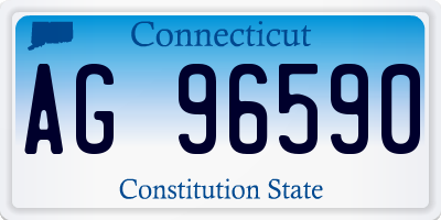 CT license plate AG96590