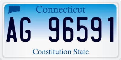 CT license plate AG96591